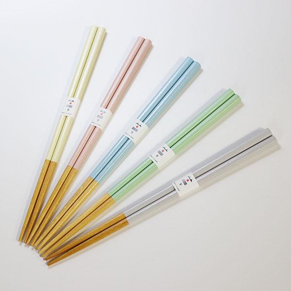お箸　５色５膳セット　パステルカラー５色(498) 箸 5膳 セット 食洗機対応 パステル 木製 お箸 箸セット お箸セット