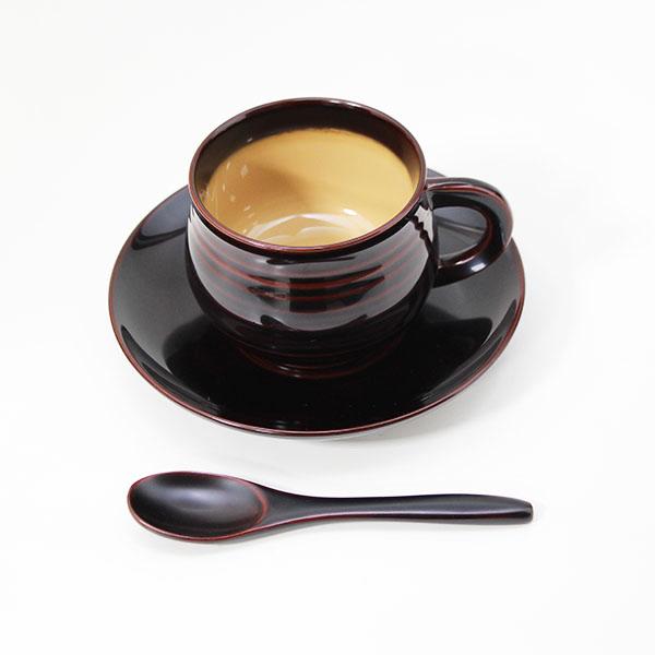 木製 コーヒーカップ セット 日本製 漆塗り 溜内白 畠中作 天然 木製 コーヒーカップ セット 日本製 漆塗り 溜内白 畠中作 天然