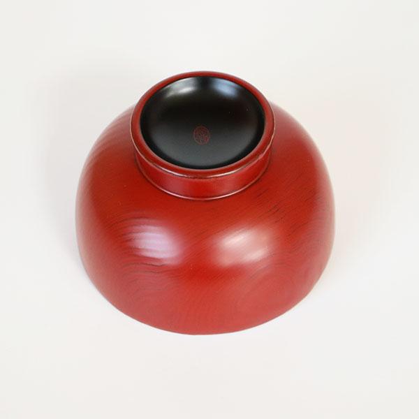 お椀 汁椀 木製 日本製 栗 古代朱 畠中作 300ml 漆塗り 越前漆器 国産