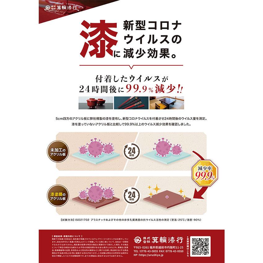 合鹿椀 古代朱 畠中作 越前漆器 和食器 木製 漆塗り 国産 日本製 大きめ 汁椀 お椀 丼 どんぶり 高台 600cc｜sikkiya｜06