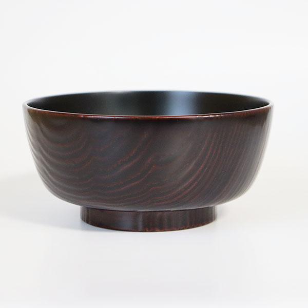 麺鉢 どんぶり 和食器 木製 日本製 漆塗り 越前漆器 丼麺鉢 栗 溜 畠中