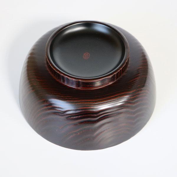 麺鉢 どんぶり 和食器 木製 日本製 漆塗り 越前漆器 丼麺鉢 栗 溜 畠中