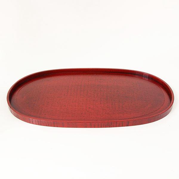小判盆 布張り 根来塗り 木製 お膳 お盆 おもてなし盆 漆器 トレー