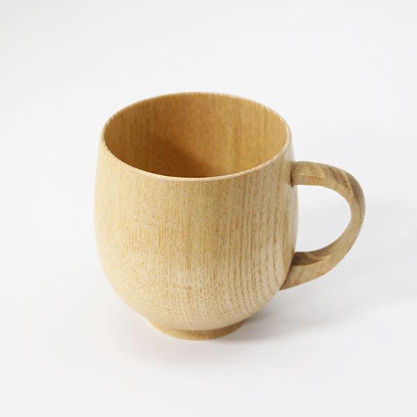 木製 マグカップ コップ カップ ナチュラル まるみ 220ml 天然木 持ち