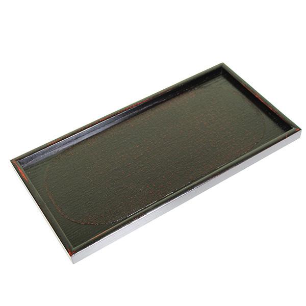 おもてなし盆 くつわ布貼り 曙塗り 木製 漆器 お盆 お膳 トレー トレイ