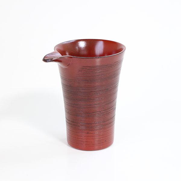 片口 木製 漆器 漆塗り酒器 調味料入れ 片口カップ さざ波 根来