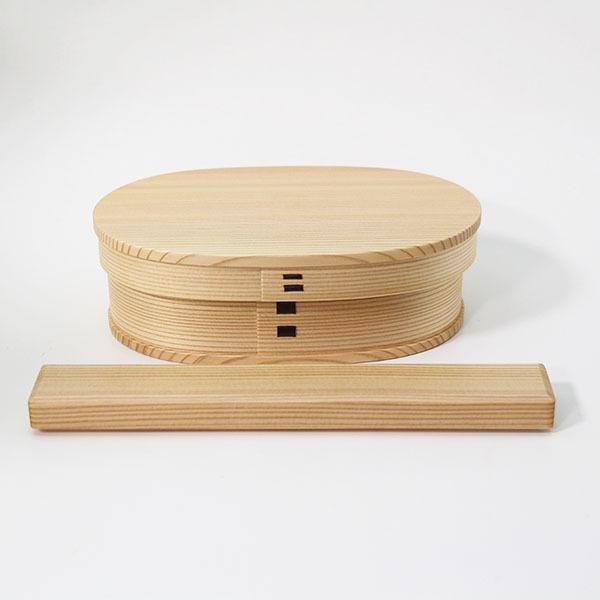 大館工芸社 小判 曲げわっぱ弁当箱 中 箸 箸箱 セット お弁当箱 弁当箱