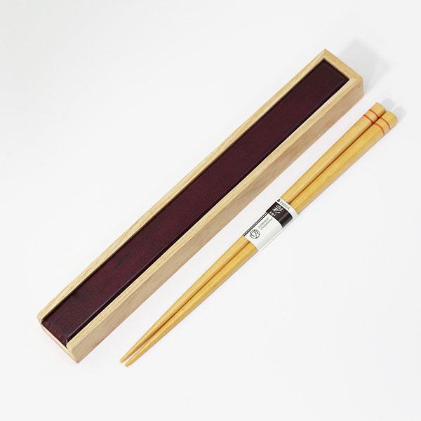箸 箸箱 セット スライド式 木製 飛鳥 レッド 赤 20.5cm 箸ケース お箸