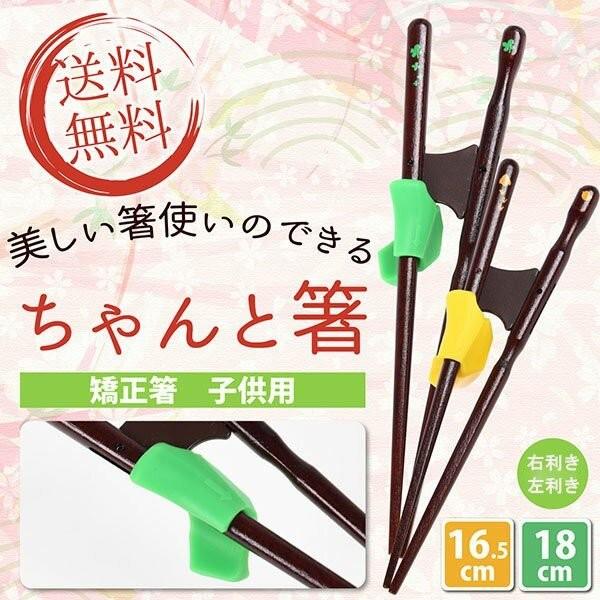 ちゃんと箸 箸使い 矯正箸 しつけ箸 躾箸 子供用 右利き・左利き 18cm/16.5cm｜sikkiya｜02