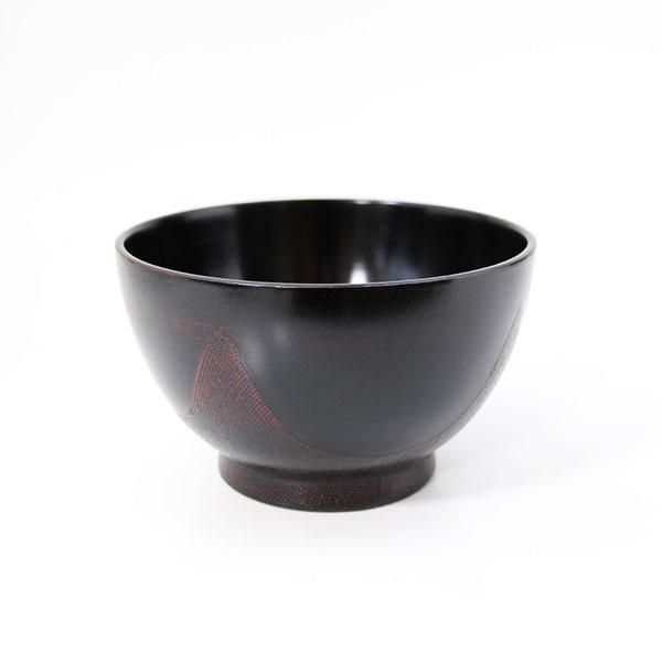お椀 汁椀 木製 大椀 四方布貼り 曙 漆器 漆塗り 小 450ml どんぶり 丼