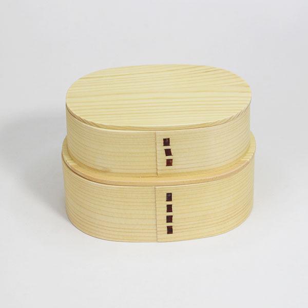 曲げわっぱ 曲げわっぱ弁当箱 2段 入れ子 ナチュラル 小 800ml 木製 お