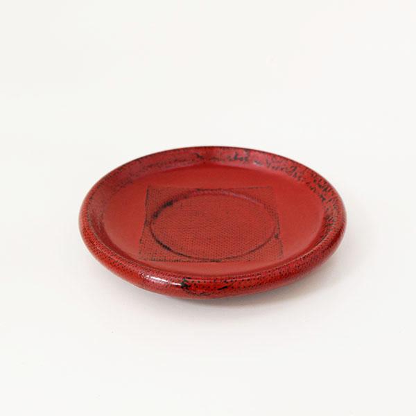 茶托 木製 布貼り 根来 赤 漆器 漆塗り 茶たく コースター 和食器 来客