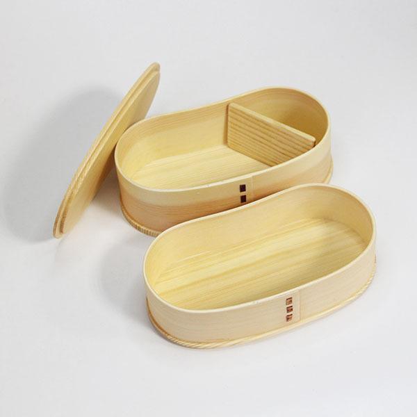 曲げわっぱ 弁当箱 曲げわっぱ弁当箱 二段 2段 豆型 そら豆 豆型