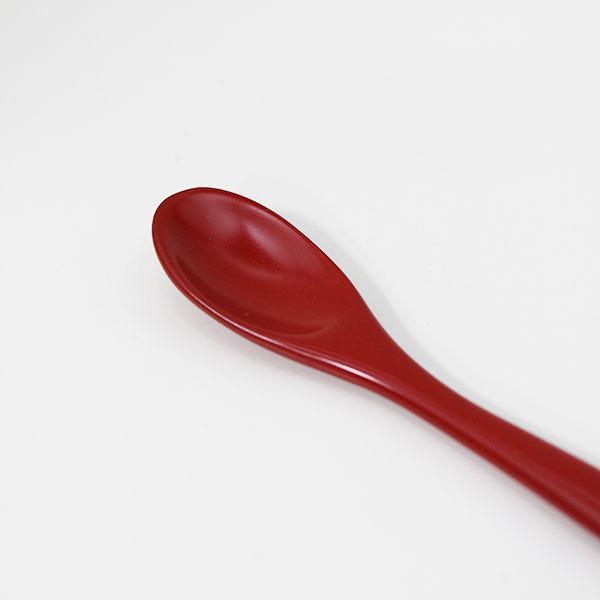 木製 スプーン 漆塗り 漆器 ティースプーン 朱 赤 13cm 1本 天然木