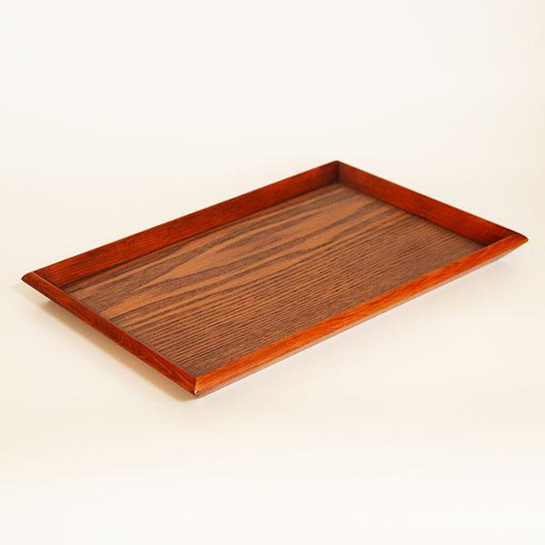 トレー トレイ お盆 木製 漆塗り 長角膳 中 尺2 36cm 羽反り 盆 お膳