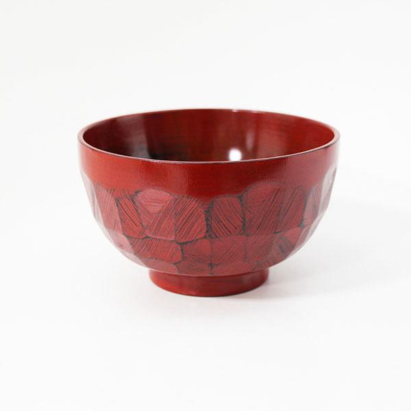 お椀 汁椀 木製 大汁椀 ナタ目 布貼 根来塗り 400ml 天然木 漆器 漆