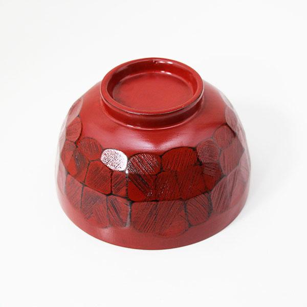 お椀 汁椀 木製 大汁椀 ナタ目 布貼 根来塗り 400ml 天然木 漆器 漆