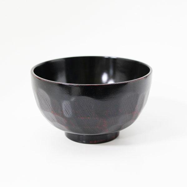 お椀 汁椀 木製 大汁椀 ナタ目 布貼 曙塗り 400ml 天然木 漆器