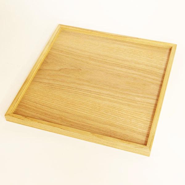 角盆 トレー トレイ お盆 30cm 木製 ナチュラル 正角盆 正方形 四角 お