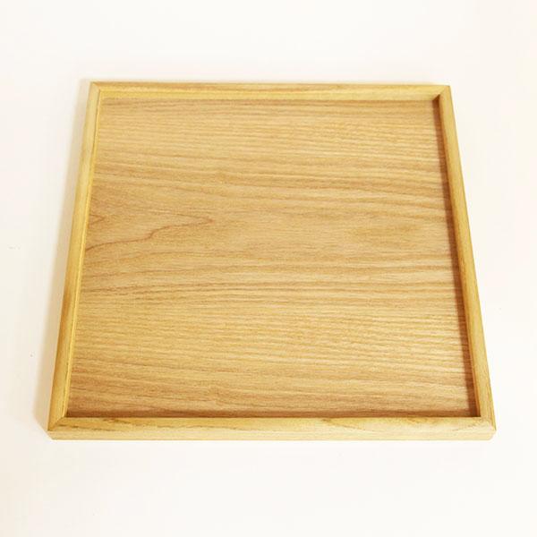 角盆 トレー トレイ お盆 30cm 木製 ナチュラル 正角盆 正方形 四角 お