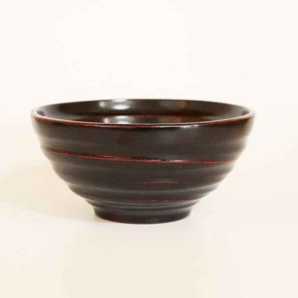 どんぶり 丼 器 丼鉢 木製 漆塗り 平ロクロ 曙 黒 天然木 漆器 800ml