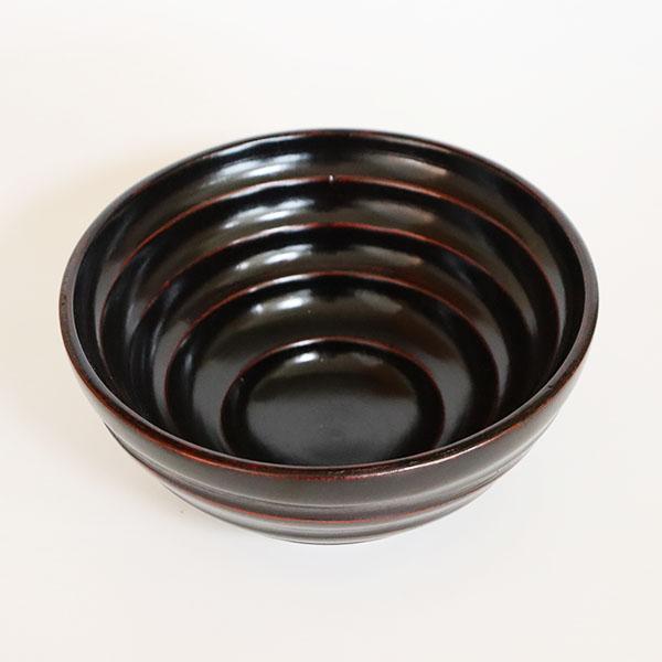どんぶり 丼 器 丼鉢 木製 漆塗り 平ロクロ 曙 黒 天然木 漆器 800ml