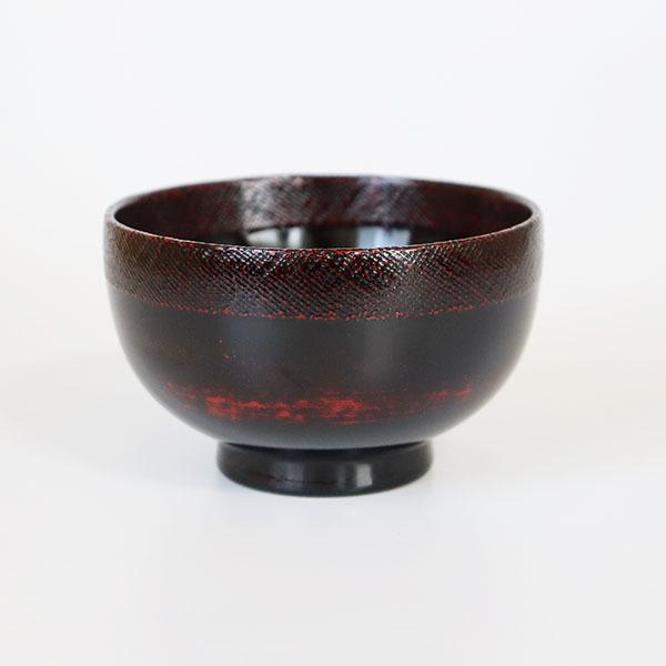 お椀 汁椀 木製 渕布 曙 黒 漆器 漆塗り 250ml お碗 味噌汁 スープ
