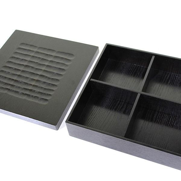 松花堂 弁当箱 オードブル 重箱 黒 木製 漆器 漆塗り 運動会 お正月 Ymz005 漆木屋 通販 Yahoo ショッピング