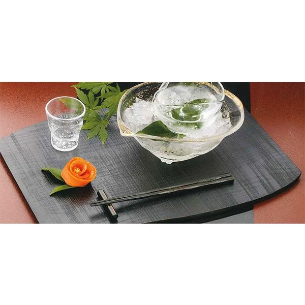 板膳 木製 ランチョンマット トレー トレイ 漆塗り 流木 黒 31cm 漆器