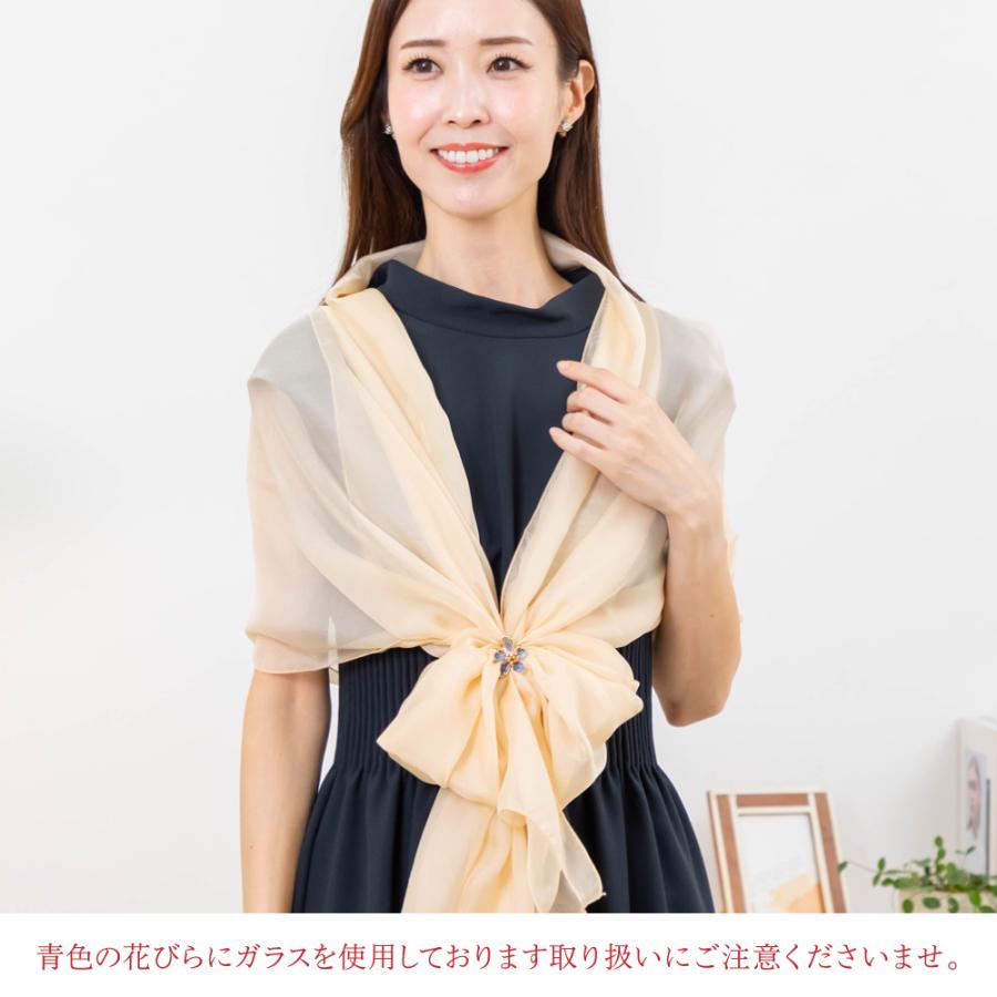 スカーフリング スカーフクリップ かわいい スカーフ留め スカーフ ストール フラワー 花 ガラス リボン ブローチ 卒業式 行事用 入学式 ...