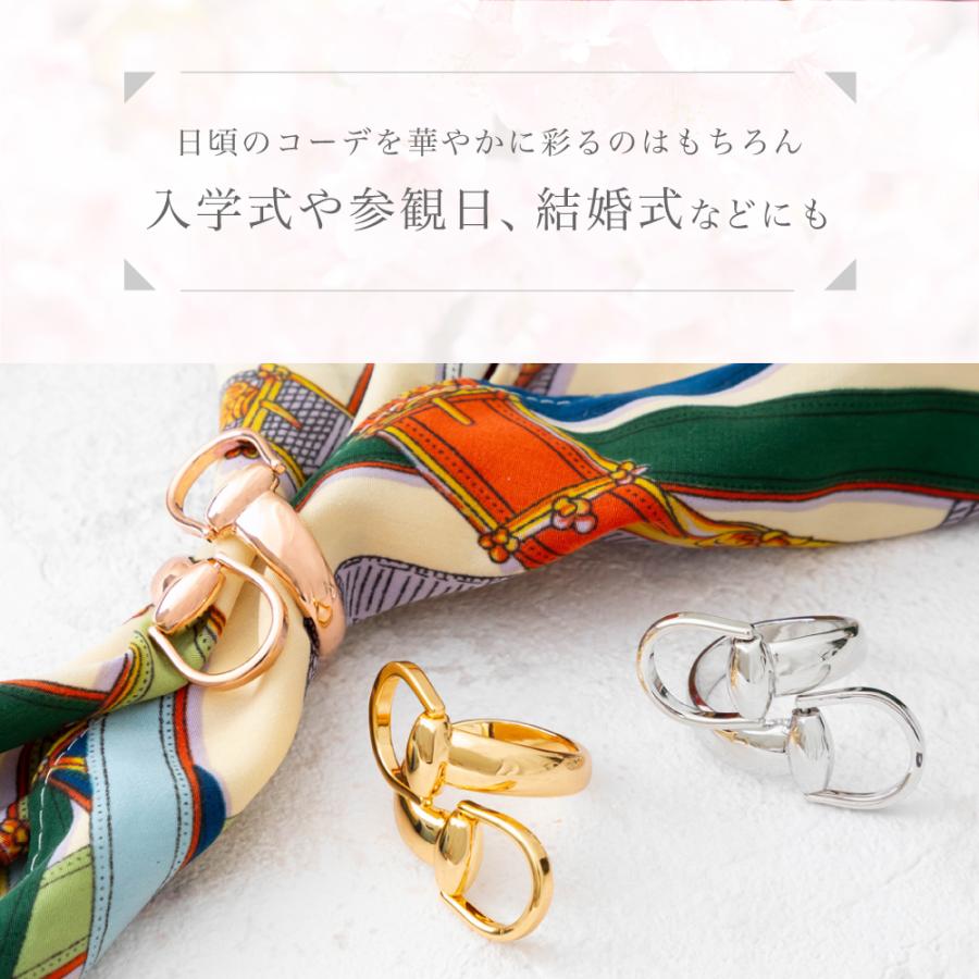 スカーフリング スカーフクリップ かわいい スカーフ留め スカーフ