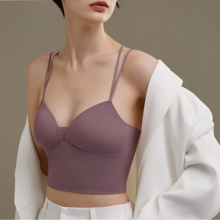 ブラジャー シルク ワイヤレス ブラキャミ 送料無料 AA A カップ