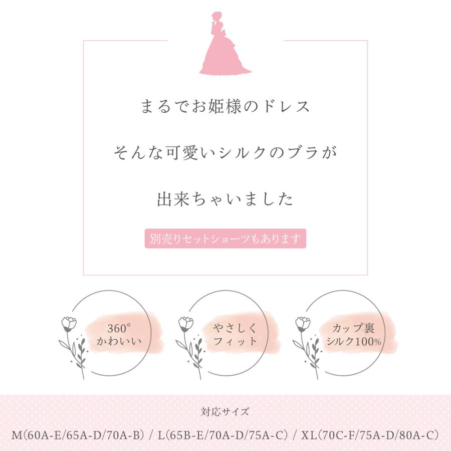 ブラジャー シルク ブラ 送料無料 silk 別売 セット ショーツ
