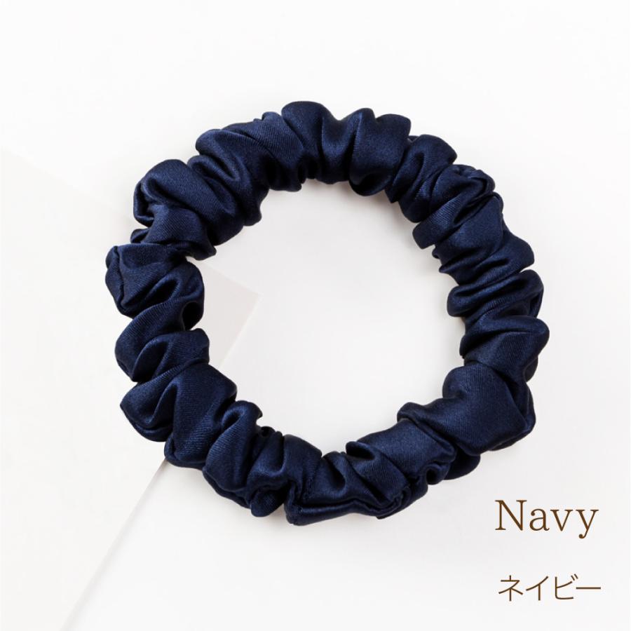 HERMÈS ネイビー シルク ヘアゴム HERMES シルク ヘアゴム ネイビー - メルカリ