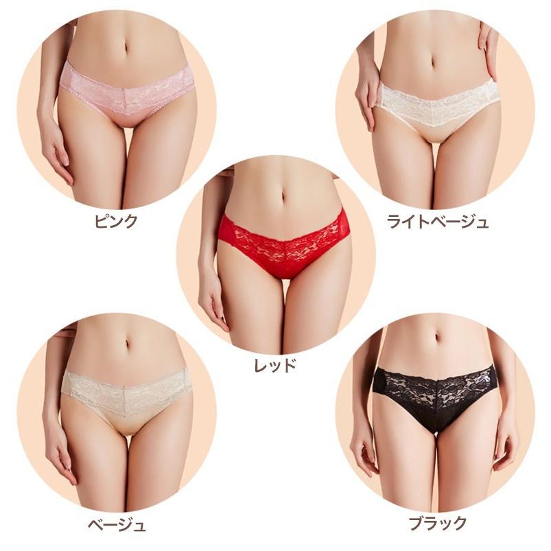 レースショーツ ローライズ メール便送料無料 シルク 絹 M L XL フロントレース silk シルク100％ ショーツ パンツ 下着｜sil-vender｜02