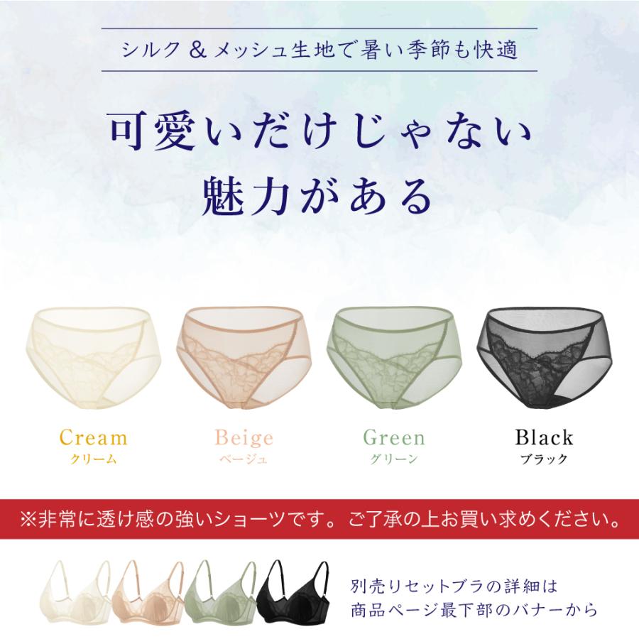 シルク ショーツ 送料無料 レギュラーライズ 別売 セット ブラジャー