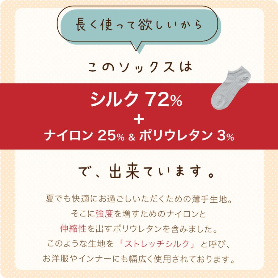 靴下 シルク スニーカーソックス ３足セット レディース 22-24cm メール便送料無料 フットカバー カバーソックス ルームソックス スニーカー ギフト 母の日 |  | 10