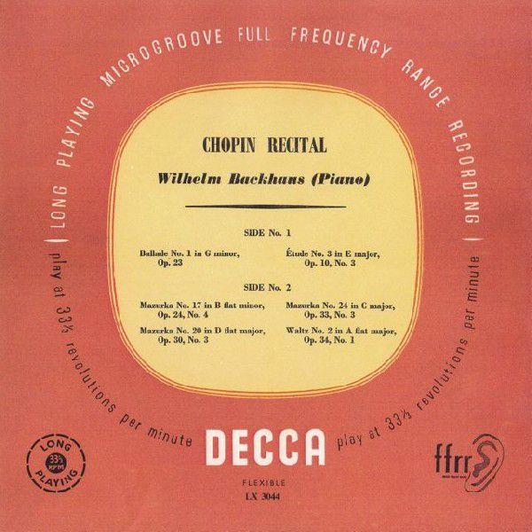 ＜中古LPレコード＞ショパン：バラード１番Ｏｐ．２３，マズルカ（３曲），練習曲Ｏｐ．１０−３，ワルツ 中古LPレコード＞ショパン：バラード１番Ｏｐ．２３，マズルカ（３曲