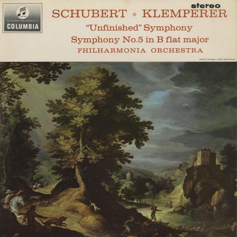 ＜中古クラシックLPレコード＞シューベルト：交響曲５番，８番「未完成」/Ｏ．クレンペラー指揮フィルハーモニアｏ．/英COLUMBIA：SAX 2514