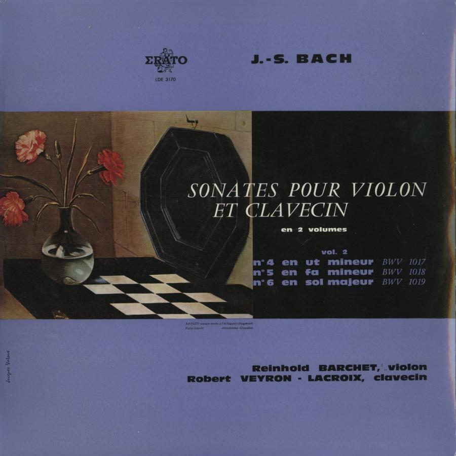 中古クラシックlpレコード バッハ ヴァイオリン ソナタb1017 9 ｒ バルヒェット ｖｎ ｒ ヴェイロン ラクロワ ｃｅｍｂ 仏erato Lde 3170 Spabri Com