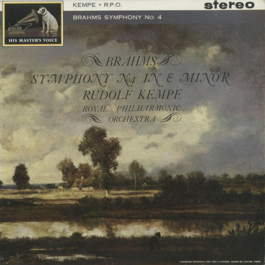 ＜中古クラシックLPレコード＞ブラームス：交響曲4番Op.98/Ｒ．ケンペ指揮ロイヤルｐｏ．/英HMV：ASD 461｜silent-tone-record