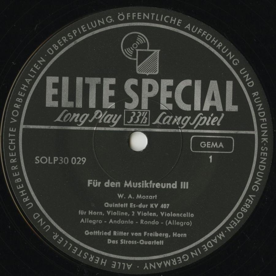 【値下げ中】 ＜中古クラシックLPレコード＞モーツァルト：ホルン五重奏曲，ウェーバー：クラリネット五重奏曲/G.v.フライベルク（hr）L.ウラッハ（cl）シュトロースＱｔ． 【D9789490180】(35420円)