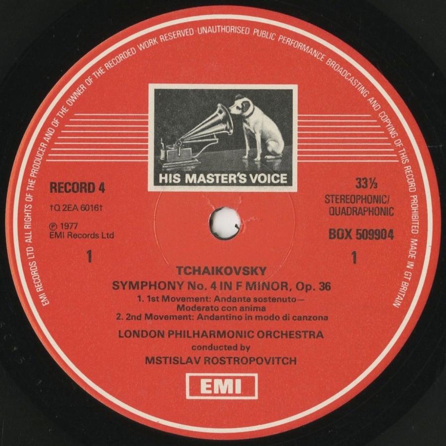 ＜中古クラシックLPレコード＞チャイコフスキー：交響曲全集（「マンフレッド」含む全7曲）/Ｍ.ロストロポーヴィチ指揮ロンドンｐｏ./英HMV：SLS 5099 マンフレッド 含む全7曲 /Ｍ ロストロポーヴィチ指揮ロンドンｐｏ /英HMV：SLS