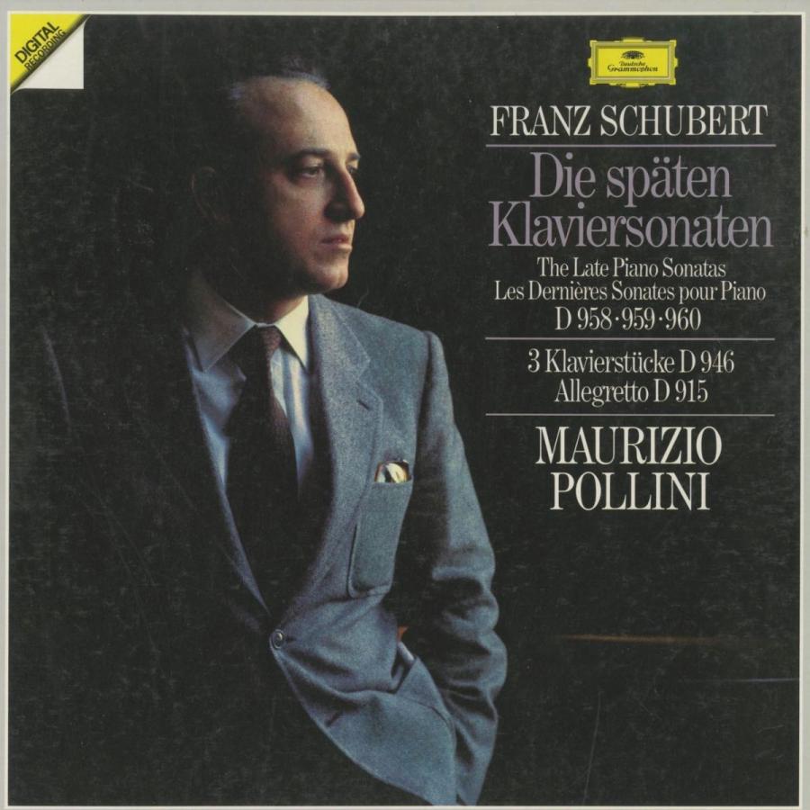 ＜中古クラシックLPレコード＞「シューベルト：後期ピアノ・ソナタ集」ソナタ19，20，21番，3つのピアノ曲（即興曲），アレグレット/Ｍ.ポリーニ（ｐｆ）