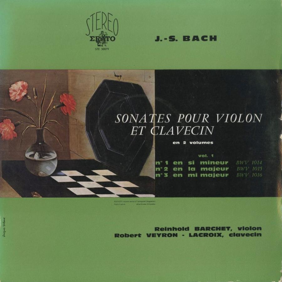 ＜中古クラシックLPレコード＞バッハ：6つのヴァイオリン・ソナタVol.1・2/Ｒ.バルヒェット（ｖｎ）Ｒ.ヴェイロン・ラクロワ（ｃｅｍｂ）/仏ERATO：STE 50079〜