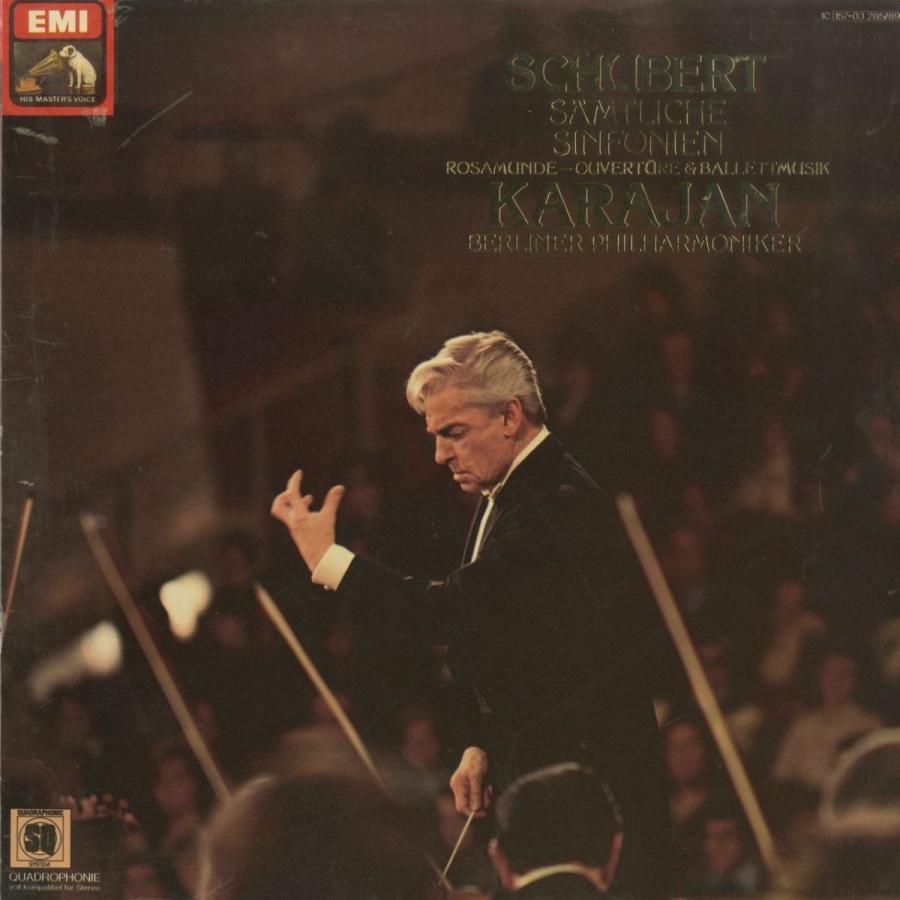＜中古クラシックLPレコード＞シューベルト：交響曲1〜6，8，9番，ロザムンデ〜序曲，バレエ音楽/Ｈ.ｖ.カラヤン指揮ベルリンｐｏ.