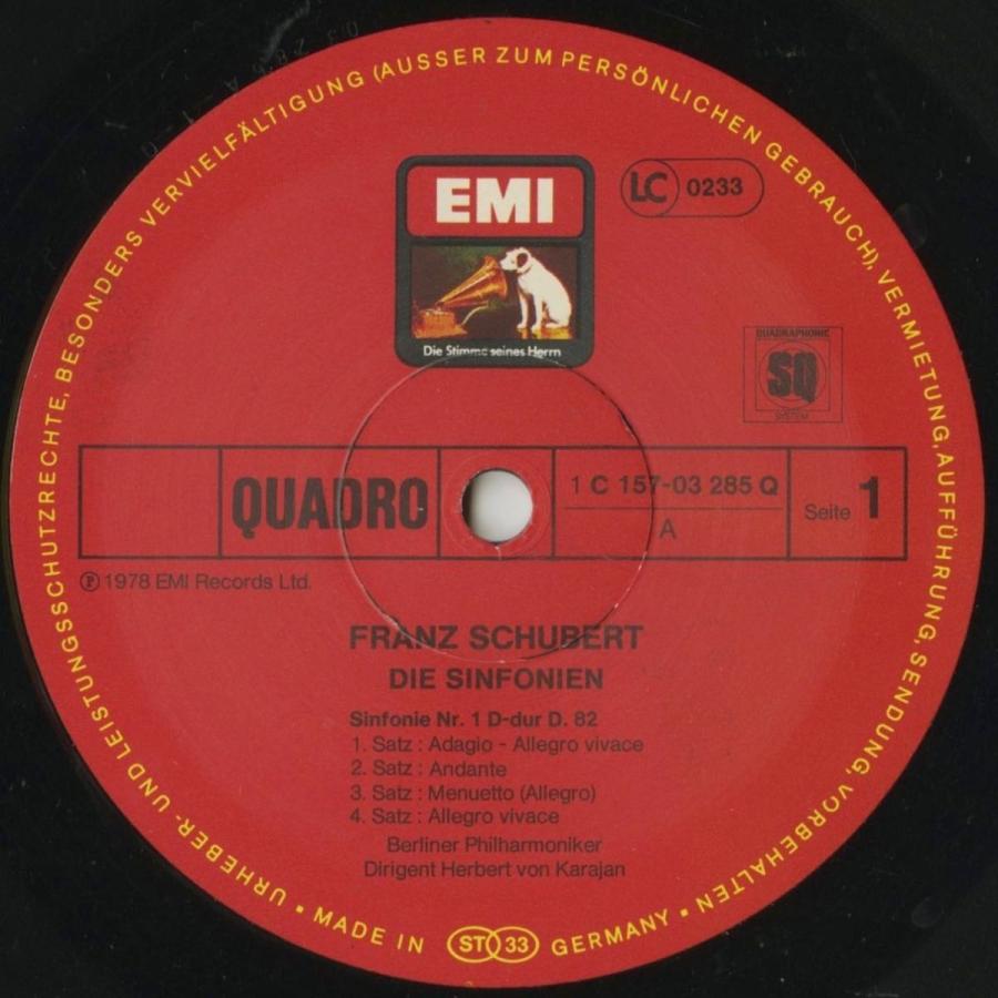 【国産】 ＜中古クラシックLPレコード＞シューベルト：交響曲1〜6，8，9番，ロザムンデ〜序曲，バレエ音楽/Ｈ.ｖ.カラヤン指揮ベルリンｐｏ. 【A2780311365】(16806円)