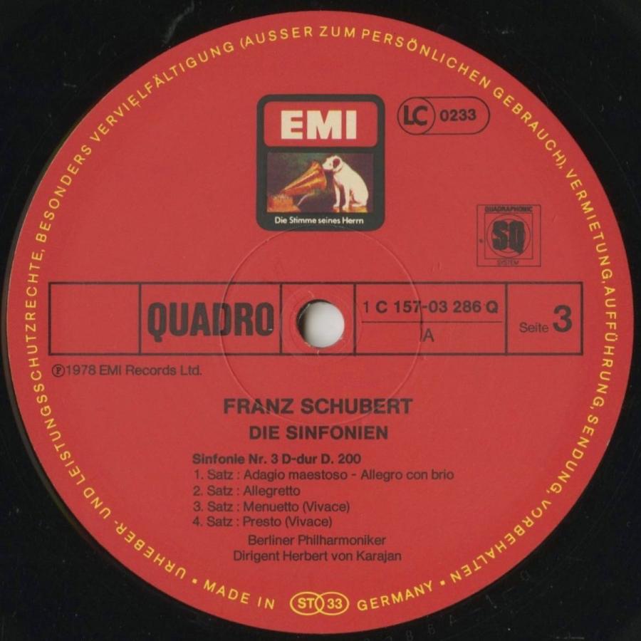 【国産】 ＜中古クラシックLPレコード＞シューベルト：交響曲1〜6，8，9番，ロザムンデ〜序曲，バレエ音楽/Ｈ.ｖ.カラヤン指揮ベルリンｐｏ. 【A2780311365】(16806円)