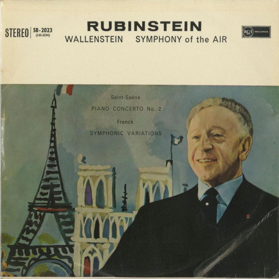 ＜中古クラシックLPレコード＞サン・サーンス：ピアノ協奏曲2番，フランク/A.ルービンシュタイン(pf)A.ウォーレンスタイン指揮シンフォニー・オブ・ジ・エア