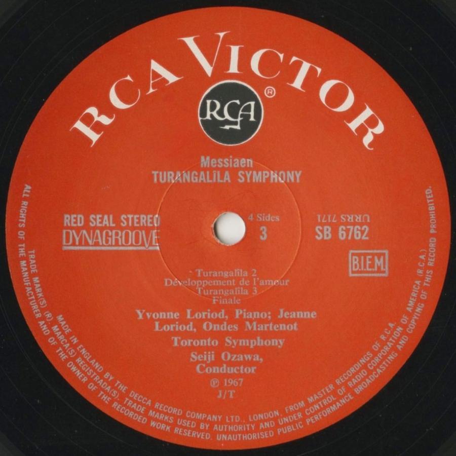 ＜中古クラシックLPレコード＞メシアン：トゥーランガリラ交響曲，武満徹：ノーヴェンバー・ステップス/小澤征爾指揮トロントｓｏ.　Ｙ.ロリオ（ｐｆ）他 ロリオ ステップス/小澤征爾指揮トロントｓｏ 　Ｙ ｐｆ Ｋ